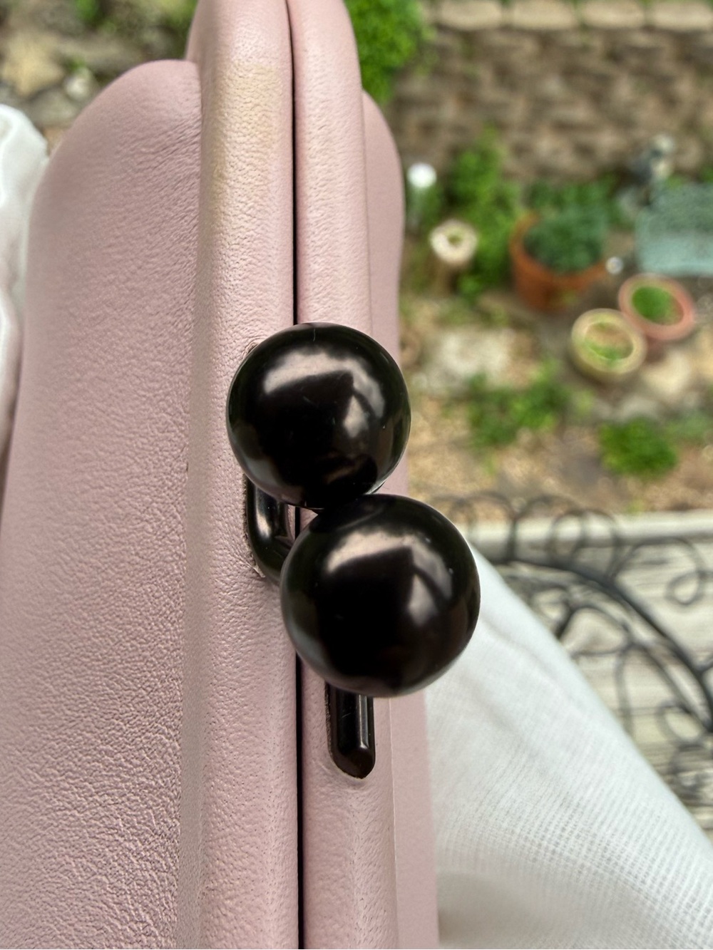 Coach 1941 Kisslock Coin Purse Pink Leather Coin Case Gunmetal Hardware - Picture 5 of 9
